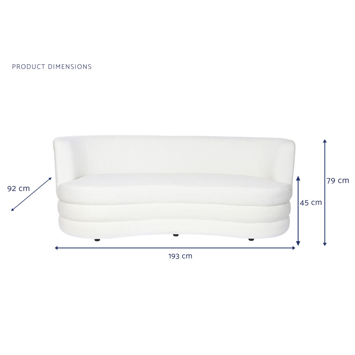 Diivan DKD Home Decor Valge 193 x 92 x 79 cm